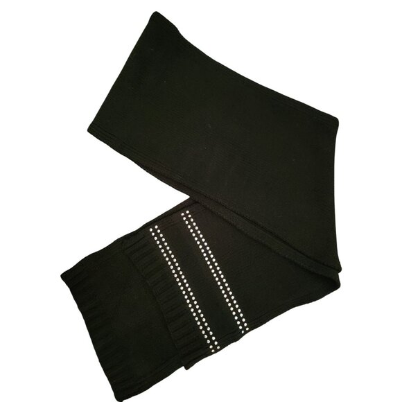 Michael Kors Black Knit Scarf With Studded Detailing - Picture 3 of 4